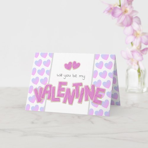 cute cutout cookies will you be my valentine card