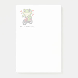 Cute Cycling Frog | Kawaii Frog Bicycle Art Post-it Notes