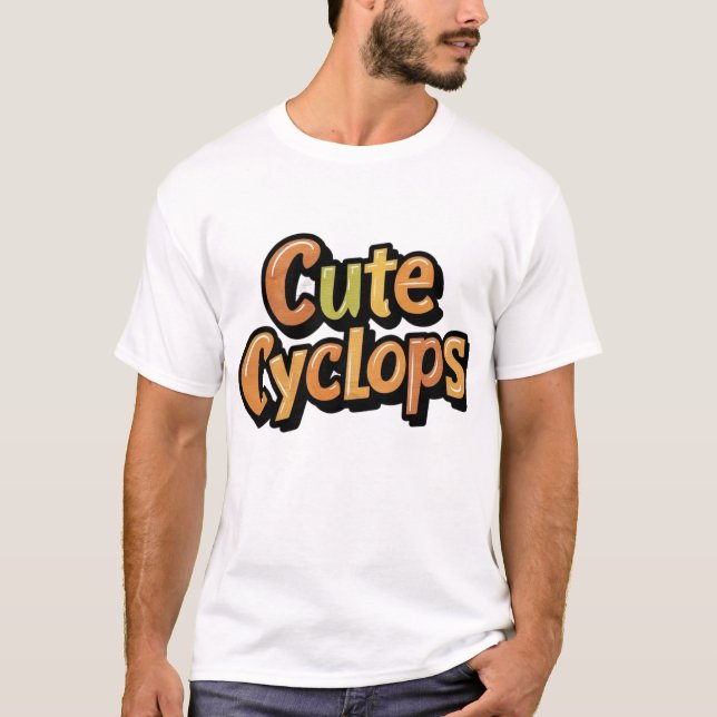 🥺👕 Cute Cyclops Men's Basic T-Shirt 🥺👕 (Front)