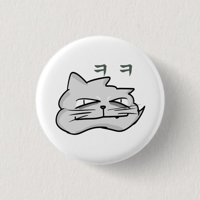  cute cynical smile cat anime Buttons (Front)