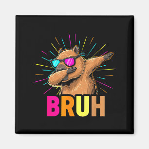 Cute Dabbing Capybara Funny Animal Meme Capy Lover Magnet