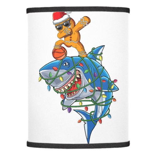 Cute Dabbing Gingerbread Man Dab Shark Basketball  Lamp Shade