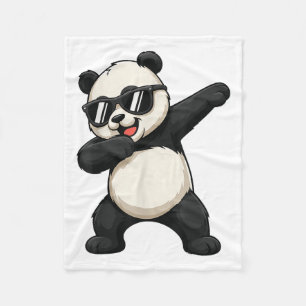 Cute Dabbing Panda Bear Outfit Boy Teen Men Dab An Fleece Blanket