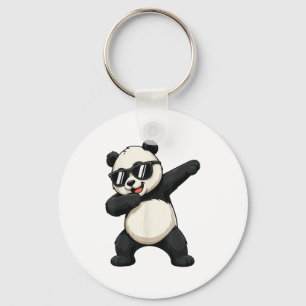 Cute Dabbing Panda Bear Outfit Boy Teen Men Dab An Keychain