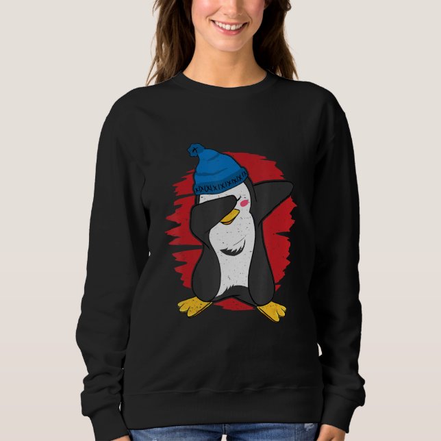 Cute Dabbing Penguin Sweatshirt (Front)