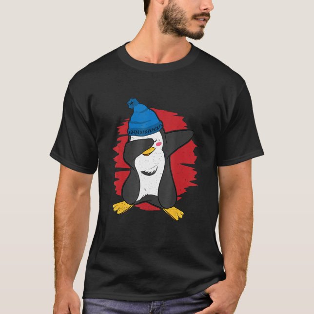 Cute Dabbing Penguin T-Shirt (Front)