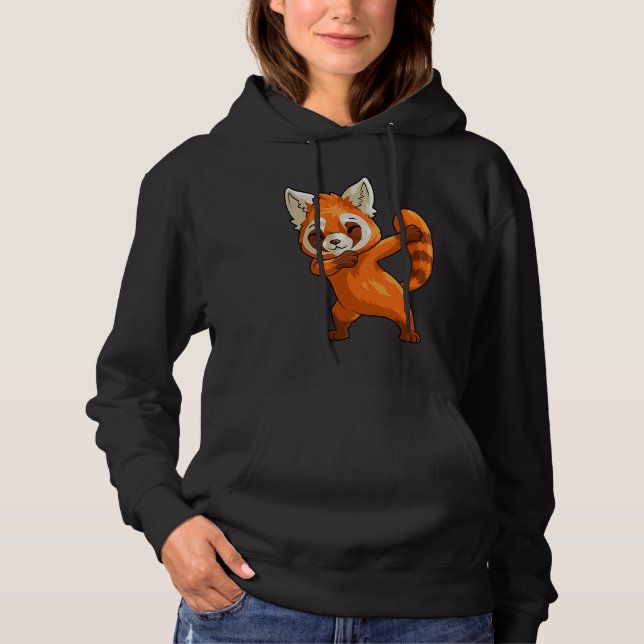 Cute Dabbing Red Panda For Boys Girls  Red Panda Hoodie (Front)