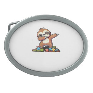 Cute Dabbing Sloth Autism Awareness Autistic Kids Belt Buckle