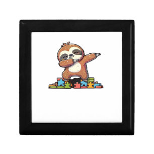 Cute Dabbing Sloth Autism Awareness Autistic Kids  Gift Box