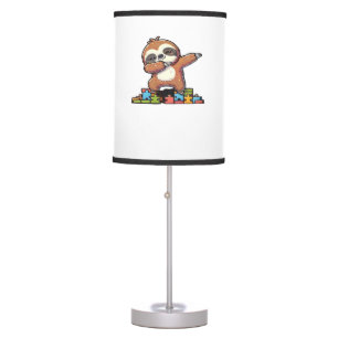 Cute Dabbing Sloth Autism Awareness Autistic Kids Table Lamp