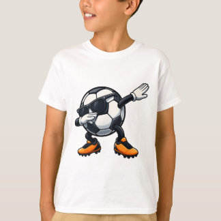 Cute Dabbing Sungles Footll Soccer Ll Cartoon Funn T-Shirt