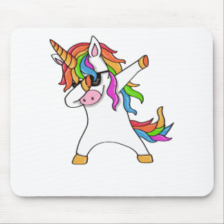 Cute Dabbing Unicorn Dab Dance Gift Idea Mouse Pad