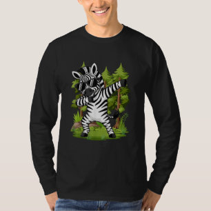 Cute Dabbing Zebra Funny Zebra Dance Animal T-Shirt