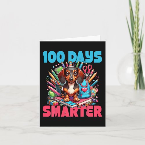 Cute Dachshund 100th Day Of School 100 Days Smarte Card