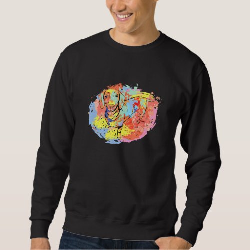 Cute Dachshund Art Dog Lover Shirt With Dachshund 