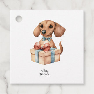 Cute Dachshund Birthday Mug A Tiny Bit Older Favor Tags