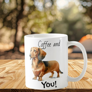  Cute Dachshund BROWNS Coffee & You! Mug