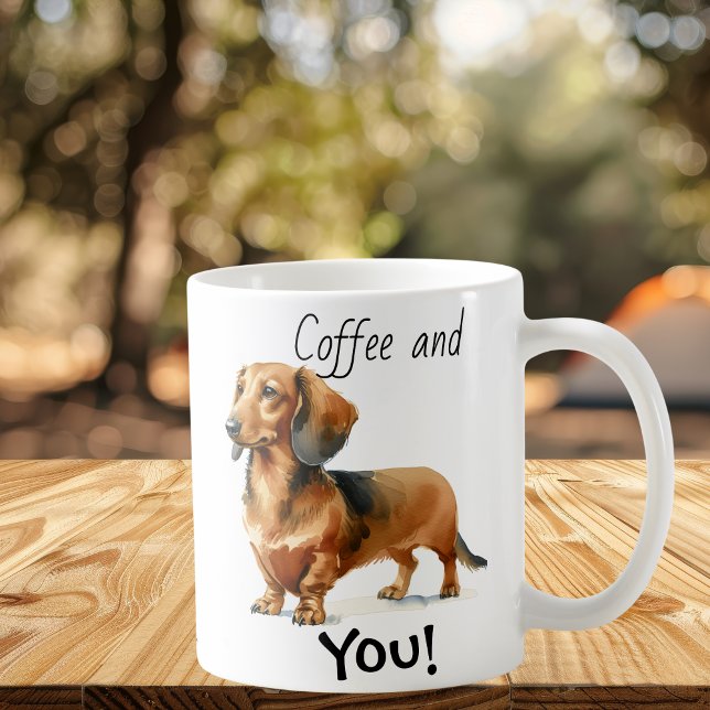  Cute Dachshund BROWNS Coffee & You! Mug (Popular design)
