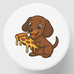 Cute Dachshund cartoon pizza pizza lover dog Mini Candle Favors