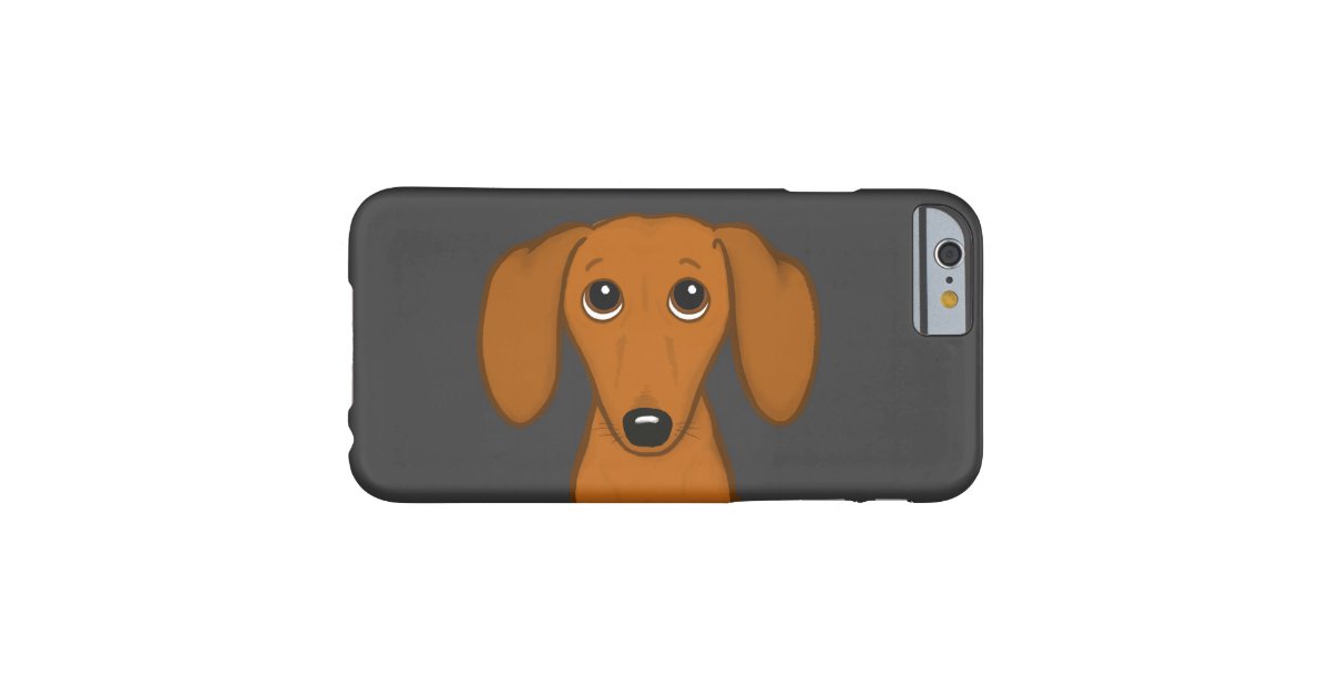 Cute Dachshund Cartoon Red Shorthair Wiener Dog Case Mate Iphone
