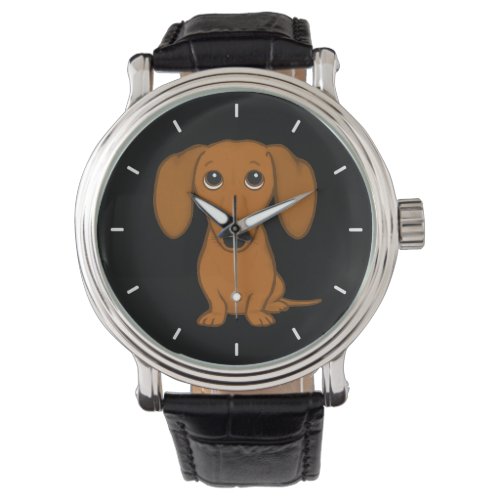 Cute Dachshund  Cartoon Wiener Dog Watch