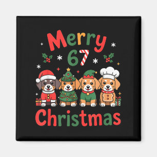 Cute Dachshund Christmas Design Funny Holiday Dog  Magnet