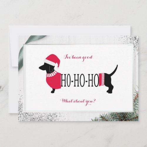 Cute Dachshund Christmas Dog Ive Been Good Card