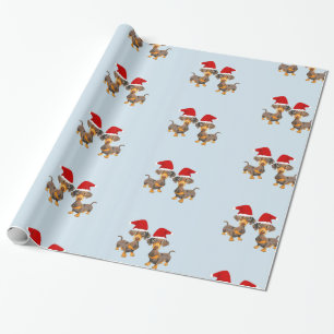 Cute Dachshund Christmas Wrapping Paper