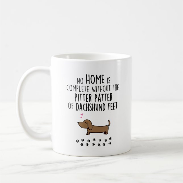 Cute Dachshund Coffee Tea Mug (Left)