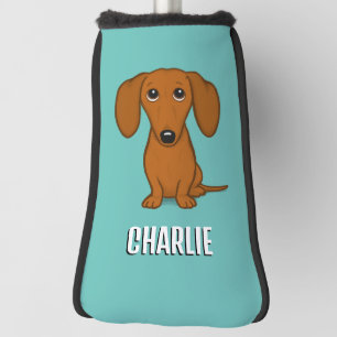 Cute Dachshund Custom Name Wiener Dog Golf Head Cover