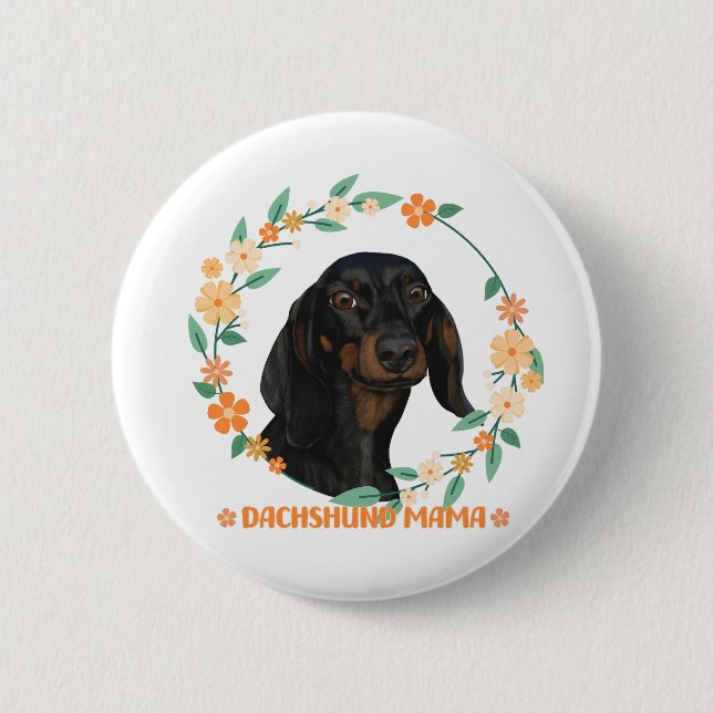 Cute Dachshund - Dachshund Mama Button (Front)