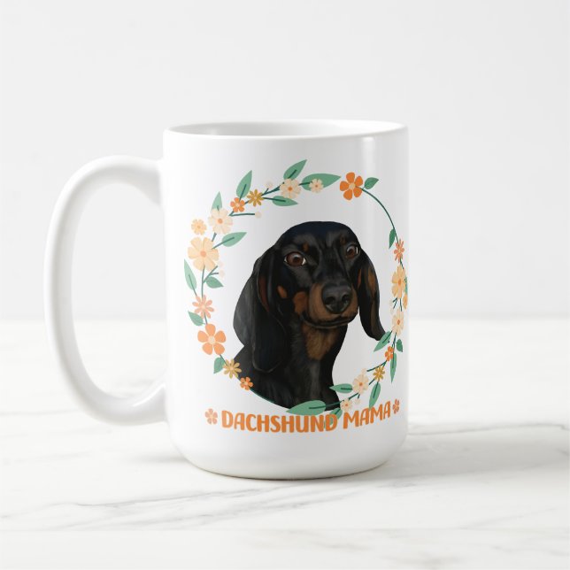 Cute Dachshund - Dachshund Mama Coffee Mug (Left)
