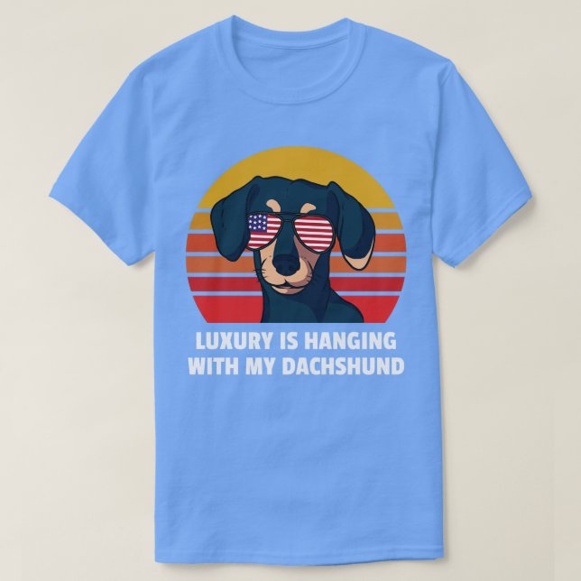 Cute Dachshund Design Weiner Dog T-Shirt (Design Front)