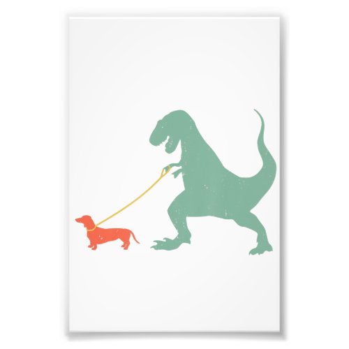 Cute Dachshund Dinosaur Funny Wiener Dog Photo Print