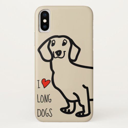 Cute Dachshund Dog iPhone X Case