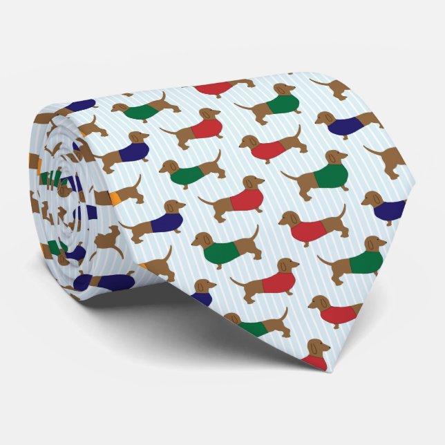 Cute Dachshund dog - Dog Lover Neck Tie (Rolled)