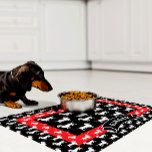 Cute Dachshund Dog Feeding Mat Custom Name at Zazzle