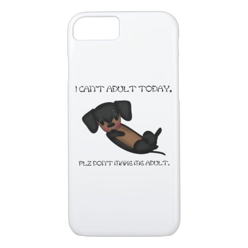 Cute Dachshund Dog Funny Black and Tan Puppy iPhone 87 Case