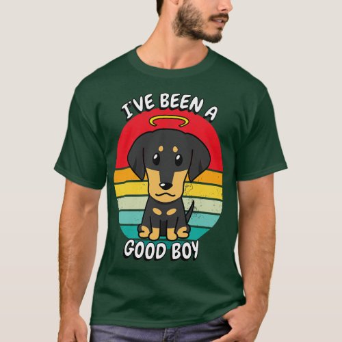 Cute dachshund dog is a good boy T_Shirt