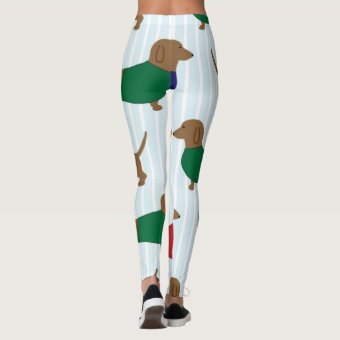 Cute Dachshund Dog Print Leggings | Zazzle