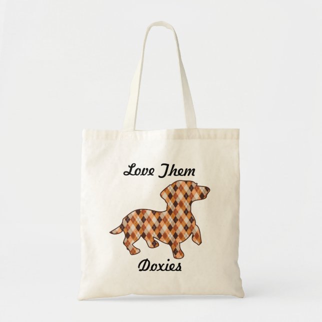 Cute Dachshund Dog Tote Bag (Front)