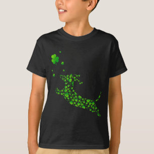 Cute Dachshund Dog With Irish Shamrock St Patricks T-Shirt