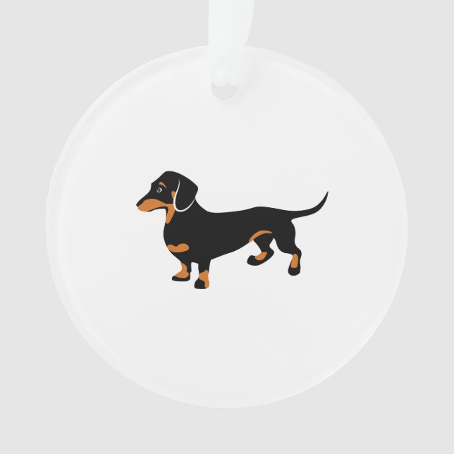 Cute Dachshund - Doxie Dog Ornament (Front)
