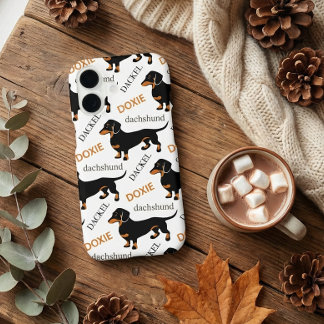 Cute Dachshund Doxie Dog Pattern iPhone 17 Case