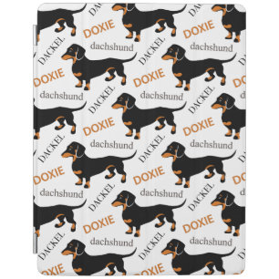 Cute Dachshund Doxie Dog Pattern iPad Smart Cover