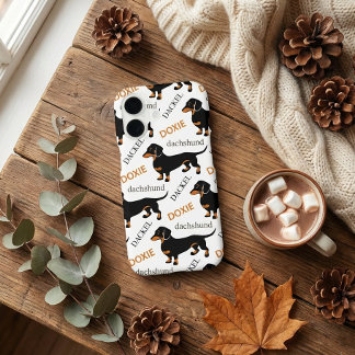 Cute Dachshund Doxie Dog Pattern iPhone 17 Case