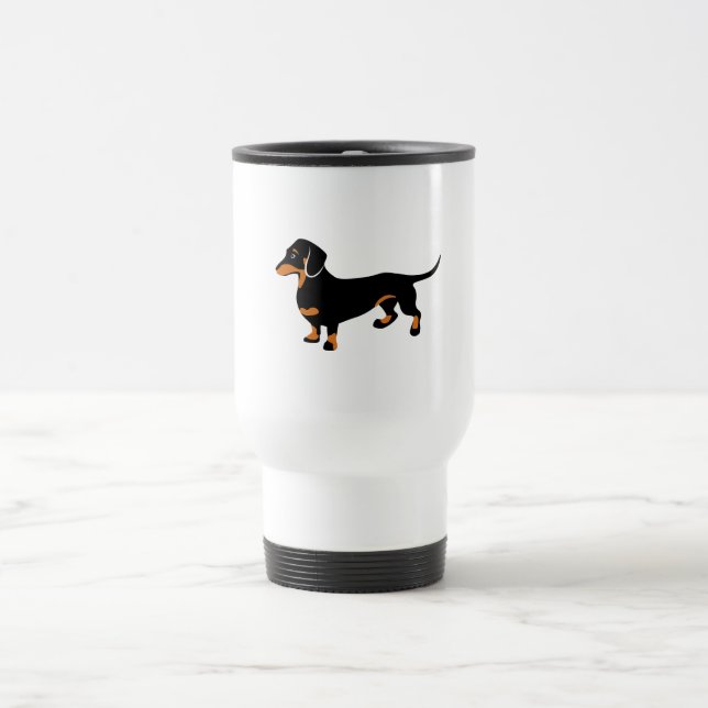 Cute Dachshund - Doxie Dog Travel Mug (Center)