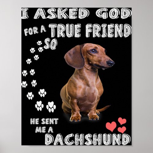 Cute Dachshund Doxie Girl Gifts Dachshund Mom Poster