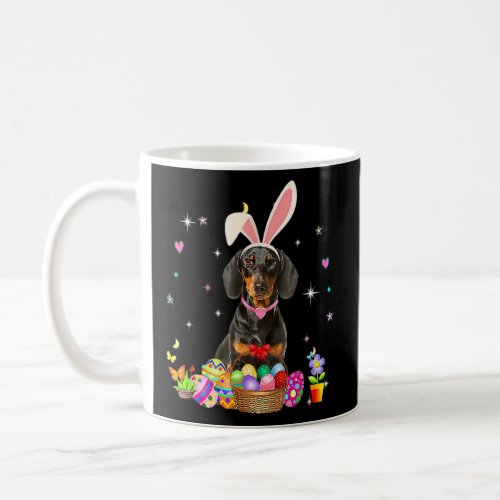 Cute Dachshund Easter Day Bunny Eggs Easter Costum Coffee Mug