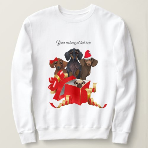 Cute Dachshund Family Christmas Sweat Shirt